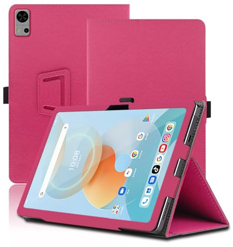 Étui pour UMIDIGI G5 Tab, 10.1 inch, UMIDIGI G5 Tab Coque Tablette, Housse de Protection avec Support Pliable, Porte-Crayon et Dragonne, Protection Totale. (Rouge)
