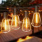 Torkase Outdoor String Lights Mains Powered,30FT/9M Garden Festoon Lights with 15+2 Shatterproof ST38 Plastic LED Edison Bulbs Waterproof for Patio Outside Gazebo Pergola Décor Wedding Cafe