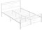 Panana Small Double Metal Bed Frame with Headboard and Footboard, Underbed Storage Space(4FT,White)