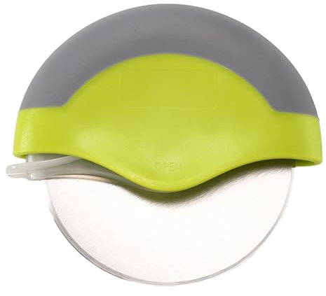 Efficient Pizza Cutting Tool Innovative Wheel Cutter with Protective Blade Cover Ergonomic Handle Slicer for Green