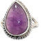 Natürlicher Birnen Amethyst Ring, 925 Sterling Silber, Edelstein schmuck, handgefertigter Ring, Geschen kidee, minimalistischer Ring, Cocktail Ring, Boho Ring (66 (21.0))
