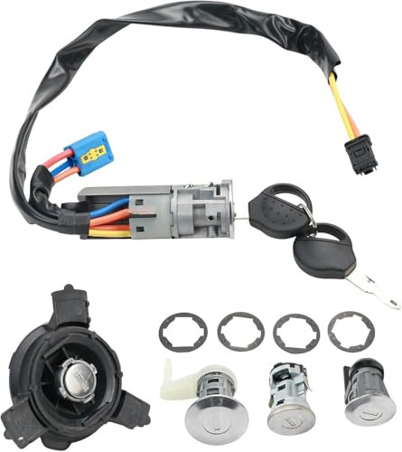 Kit complet Neiman Antivol compatible PEUGEOT 206 206+ 206 SW 3 Barillet Serrures portes et Coffre et Bouchon trappe Réservoir carburant