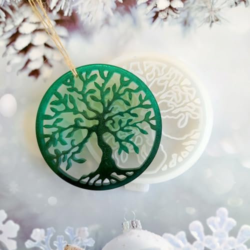 wikimo Epoxidharz Lebensbaum Silikonformen Gießformen, DIY Gießformen Silikon Baum des Lebens Kann mit Gips oder Harz zum für Deko, Bastelhobby