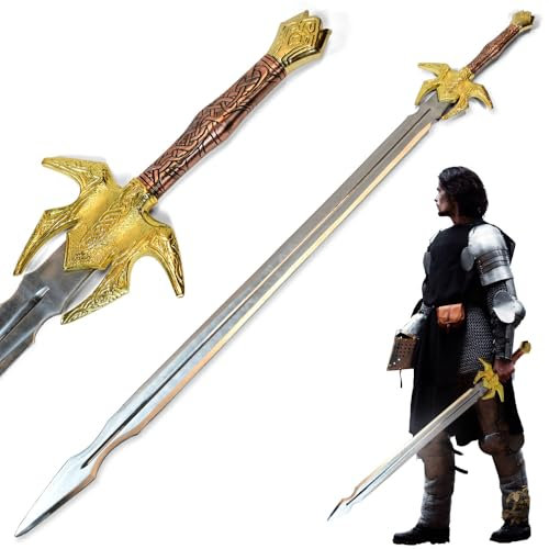 Thor Ragnarok - Heimdall Hofund/Bifröst Schwert aus Stahl, 152 cm Deko-Schwert für Sammler und Geschenke
