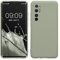 kwmobile Carcasa Compatible con Xiaomi Mi Note 10 Lite Funda - con Bordes elevados - Apto Carga inalámbrica - Gris Verdoso Mate