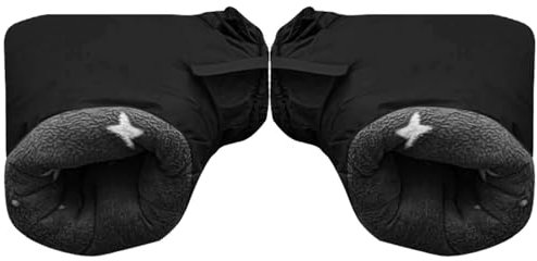 Gants De Guidon De Moto | Manchons De Guidon Vélo Coupe Vent | Gants velo hiver | Mitaines thermiques de guidon de moto | Mitaines De Guidon pour Vélo De Route, VTT, Scooters, Vélos Pliants(Noir)