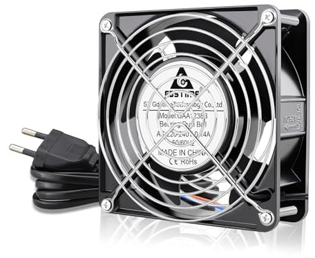 GDSTIME Ventilateur PC 120mm 220V Ventilateur 230V 120x120x38 à roulement à billes AC Refroidissement