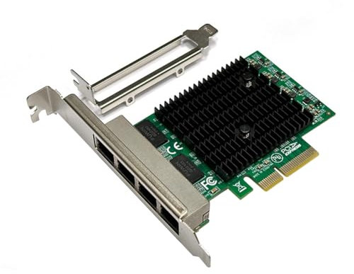 Pqahffowr - Tarjeta de red PCIe (4 puertos, 2,5 G, 2,5 Gigabit RTL8125BG, adaptador Ethernet PCI Express para PC de escritorio, fácil de usar