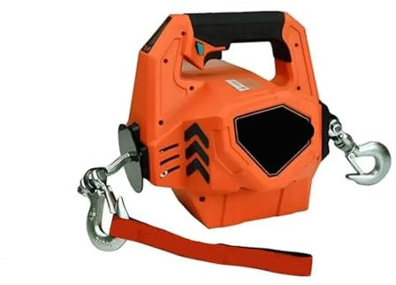 TIEOAXFT Cabrestante eléctrico portátil a batería, polipasto de 1000 LB, Rhino Pull 1000-24 V, Herramienta de elevación Pesada con Control Remoto inalámbrico/por Cable