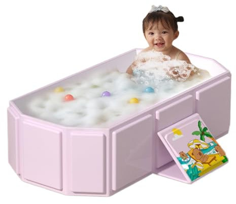 Kinder Faltbare Badewanne - Faltbare Badewanne Für Kleinkinder | Rutschfeste Duschwanne für Badezimmer, Kindertagesstätte, Reise, Kinderzimmer, Hotel und Körperreinigung für Kinder von 0–8