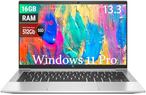 HP EliteBook 830 G7 Business Laptop, 13.3 FHD(1920x1080), Intel Core i5-10210U, 16GB RAM, 512GB SSD, Backlit Keyboard, QWERTY Keyboard, Windows 11 Pro (Renewed)