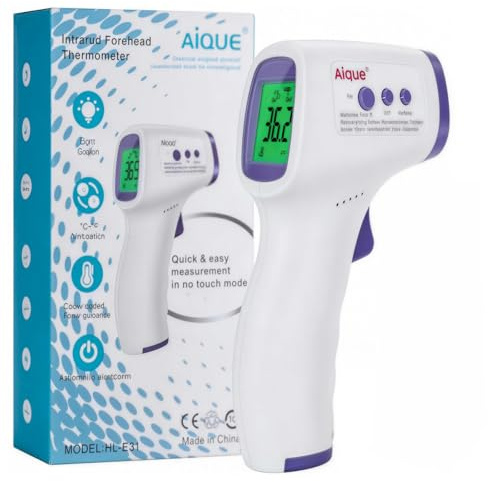 Non-Contact Forehead Thermometer for Adults, Kids & Babies – Infrared Digital No-Touch Temperature Gun with Instant 1-Second Reading, Fever Alarm, Silent Mode & Dual Body/Room Temp Measurement