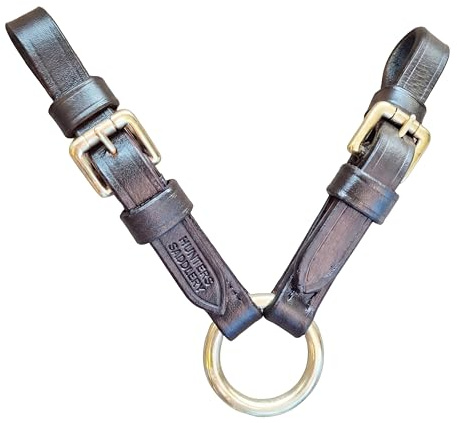 Hunters Saddlery Leder-Longierbrille Pony Cob Pferd Longierhilfe für Halfter Trense Gebiss (Dunkelbraun)