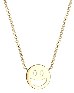 Elli Ohrringe Damen Ohrstecker Smiley Face Emoji mit Kristall in 925 Sterling Silber