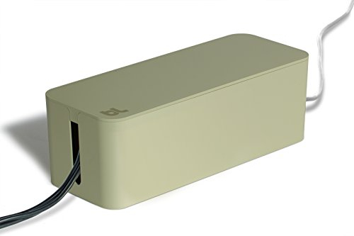 BlueLounge Kabelbox - Modern Kabelabdeckung in Light Sage - 8 cm x 3,15 cm - Tischplatte