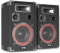 MAX XEN-3508 - Altavoces pasivos PA 500W de 3 vías con woofer 8, Trompeta de Alta dispersión, Carcasa de Madera y Asas, Ideal para DJs Principiantes y Sonido doméstico o portátil