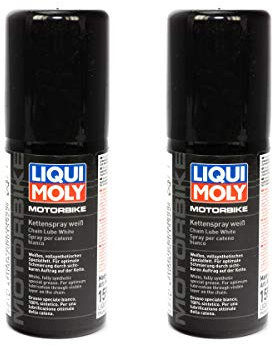 LIQUI MOLY Motorbike Kettenspray weiß 2 Stück á 50 ml