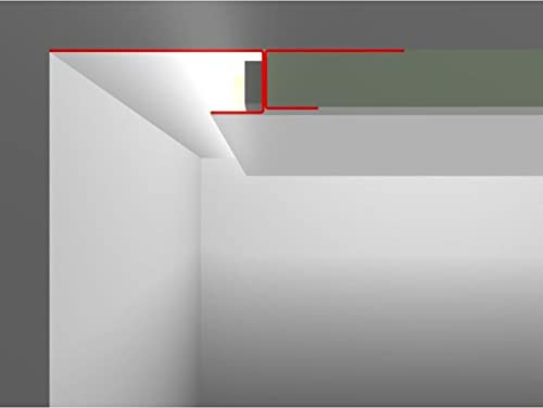 2m LED Trockenbauprofil SNL 60mm Sichtschenkel für Gipskartonplatten Stahl Zinkblech