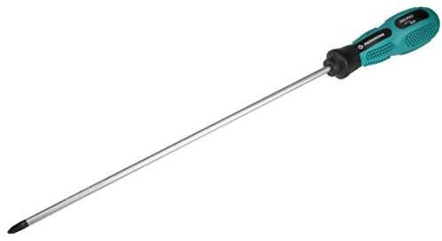 sourcing map #2 Phillips Screwdriver 12 Inch Round Shaft Non Slip Comfortable Handle