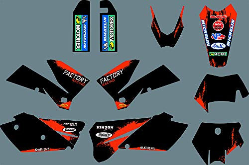 0271 - Kit de calcomanías personalizadas para motocicleta compatible con KTM 125-540 EXC 2005 2006 2007