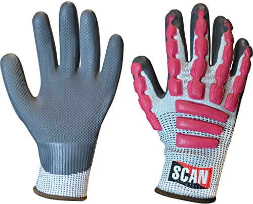 Scan SCAGLOAIXL Anti-Impact Latex Cut 5 Gloves - Size 10 (Size XL)