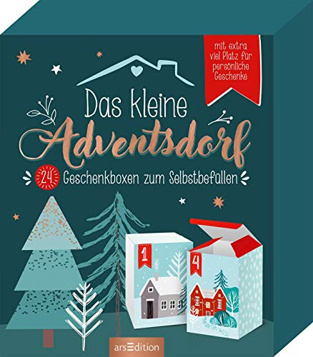 Das kleine Adventsdorf: 24 Geschenkboxen zum Selbstbefüllen (Adventskalender)