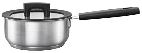 Fiskars Stieltopf mit Deckel, Ø 18 cm, Füllmenge: 1,8 Liter, Für alle Kochfelder geeignet, Rostfreier Stahl/Kunststoff, Hard Face, 1052239