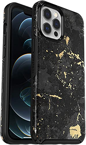 OtterBox Symmetry Case for iPhone 12 Pro Max, Shockproof, Drop proof, Protective Thin Case, 3x Tested to Military Standard, Black/Gold