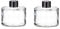 Lot de 2 diffuseurs ronds vides en verre transparent de 50 ml pour aromathérapie, diffuseur de parfum, diffuseur d'arômes pour bricolage, projets artisanaux, décoration de fête de mariage