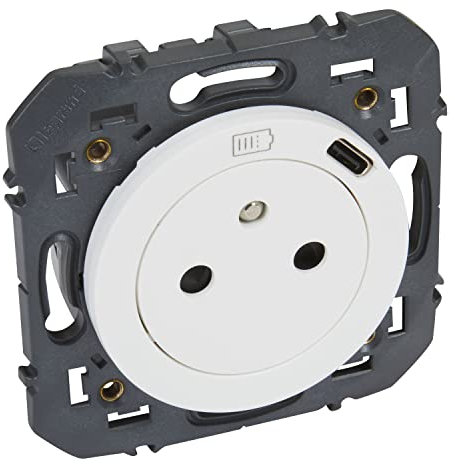 Legrand - Prise de courant surface 2P+T standard FB avec chargeur USB type C Composable . Dooxie