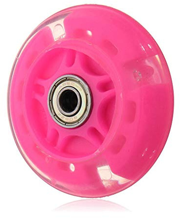 LUOSHUAI Roues De Trottinette 80mm de Roue Clignotant Micro Scooter Clignotant Lumineux arrière Accessoires de Scooter arrière Cadeau Jouet Roue Trotinette Freestyle (Color : Pink)