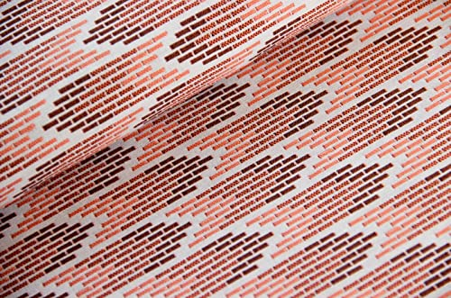 Dekostoff Materware orange - Ethno Jacquard, Indianer, Zacken - Stoff Webware abstraktes Muster - Baumwoll Mischgewebe, Homedeco *ab 25 cm