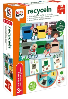 Jumbo Spiele ich lerne recyceln – Lernspiel ab 3 Jahren für den Umgang mit Recycling - Kinderspiel für Vorschule Kindergarten