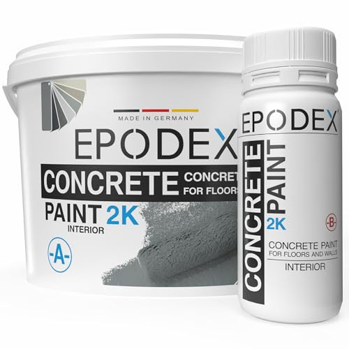 EPODEX 2K Concrete Paint, Heavy Duty Floor Paint, 6kg - Sage | Concrete Paint, waterproof, Basement, Garage, Workshop, Indoor - 15m² for 2 coats