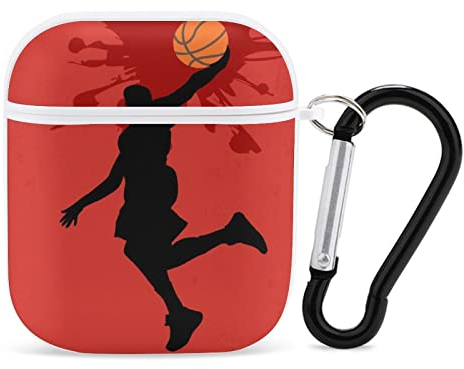 Airpods-Hülle Basketball-Rot Airpod Hard Case Cover Kopfhörerhüllen Für Apple Airpods1 Airpods2