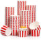 200 Stück Karnevals-Dekorationen, rot-weiß gestreift, 156 ml, Papier-Eisbecher, Einweg-Eisbecher, Joghurt-Dessertbecher für heiße Suppe, Snacks, Leckereien, Karneval, Mottoparty-Dekorationen