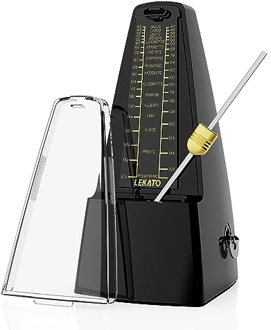 Mechanisches Metronom, LEKATO Universal-Metronom für Klavier, Gitarre, Ukulele, Violine und Chromatic, lauter Klang, hohe Genauigkeit Track Beat und Tempo für Musiker