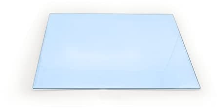 Clear Glass Chopping Board with Pastel Blue Print - Size 30cm x 20cm - Non Slip Glass Worktop Savers for Kitchen - Great Worktop Protector for Any Food prep
