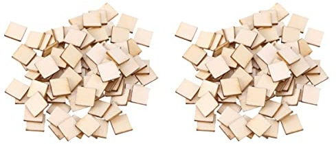 600 Stück Quadratisch Zubehör Kunst Aufhänger Anhänger Plaque Natürlich für Haustür Malerei Holz Mm Blanko Puzzle Ausschnitte Verschönerung Dekoration DIY Rustikal Unfertige