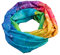 bettina bruder - Damen-Loop Schlauchschal Tropfen Punkte Farbverlauf Regenbogen bunt - 100% Baumwolle