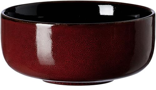 Ritzenhoff & Breker Gambia Müslischale, 14 cm, Runde Schale mit Farbverläufen, Skandinavisches Design mit Reaktivglasur, Steinzeug, Rot