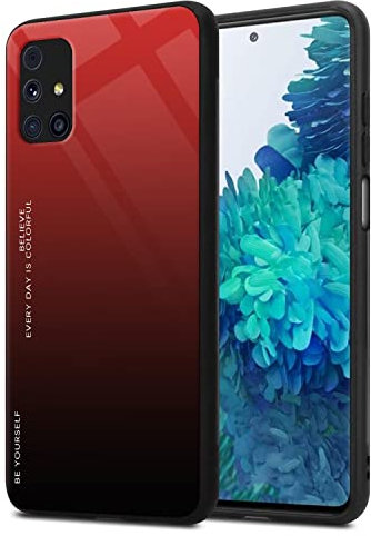 RankOne Gradient Glitter Handy Hülle für Samsung Galaxy M51 (6.7 Inches), Dünne Schlanke Schutzhülle - 5