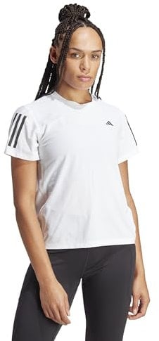 adidas Women's Own The Run Base Tee, White/Black, XL