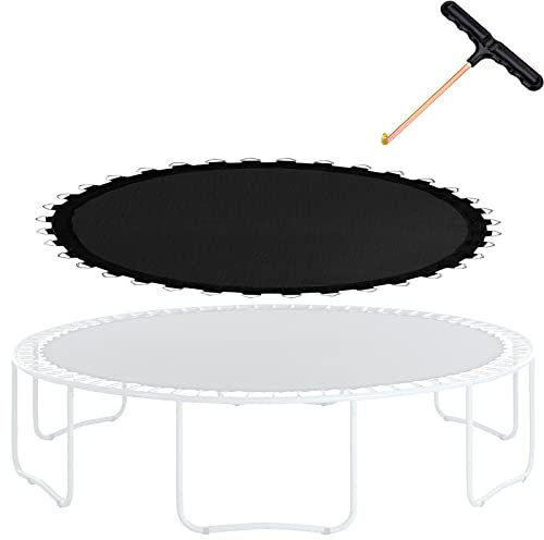 AHDFY Trampolin Sprungtuch ø 305/366/396/427/488 cm, Sprungtuch Trampolin, Kinder Outdoor Trampolin Zubehör Ersatzteile, Gartentrampoline Jumping Mat Replacement, 8 Times Sewed, Anti-UV,396cm 80 Rings