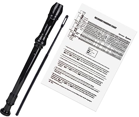 Supvox 8loch Dur Flöte Aus Abs Mit Reinigungsstab Professionelles Instrument Für Musikliebhaber Für Anfänger Und Schüler Englischer Anleitung