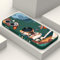 LEECG für iphone 12 Mini Hülle Blumenmuster Design Anti Kratzer Weiches Silikon Handyhülle iphone 12 Mini 5,4 Zoll-Astronaut Grün