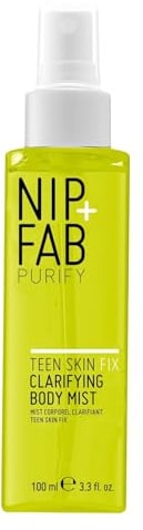Nip+Fab Teen Skin Fix Clarifying Body Mist with Salicylic Acid & Witch Hazel, Blemish-fighting för rygg, axlar och bröst, 100 ml