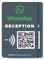 MESSAGENES | WhatsApp QR und NFC Aufkleber | Kundenservice | 2 Stück Aufkleber Größe 12x8cm | Verbinden Sie Ihre Kunden mit WhatsApp | Empfangslösung