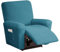 LIFEDX Sesselbezug Stretchhusse für Relaxsessel Jacquard 4-Teilig, Elastisch Sesselschoner Mit Taschen, Bezug für Fernsehsessel Liege Sessel - Blue||1 Seater