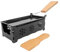 Cosy & Trendy Appareil à Raclette rectangle en Acier inoxydable+ 1 spatule, 2 personnes, Noir
